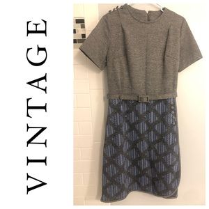 Vintage double knit wrap dress